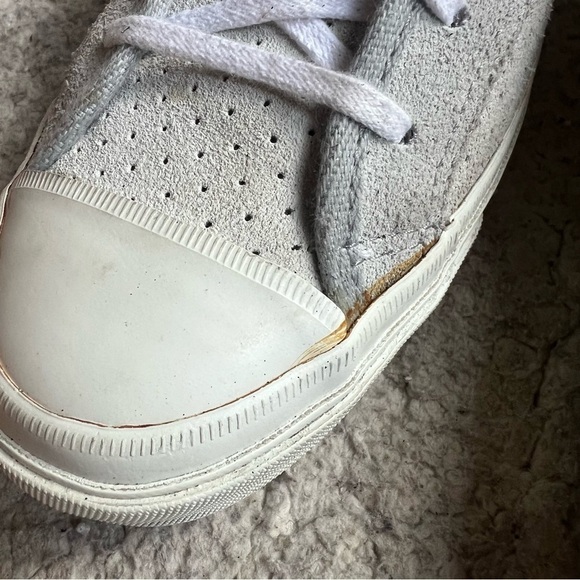 Converse: Women's All Star Gray Polka Dot Suede Lace Up Classic Sneakers Size 8 - Picture 8 of 11